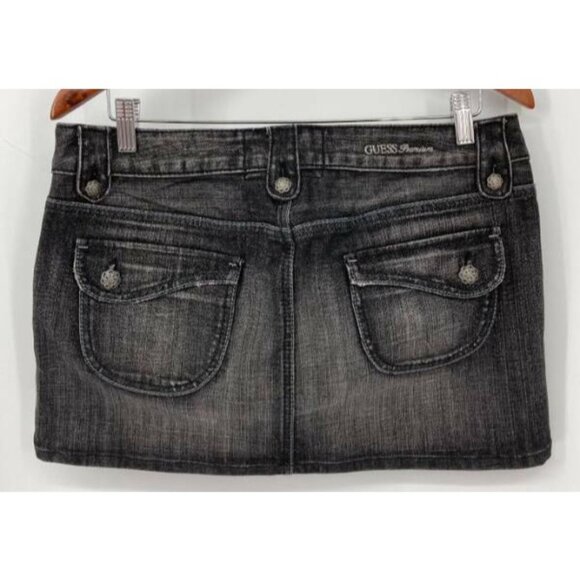 Guess Premium Denim Jean Skirt 31 Mini Y2K New - Picture 3 of 7